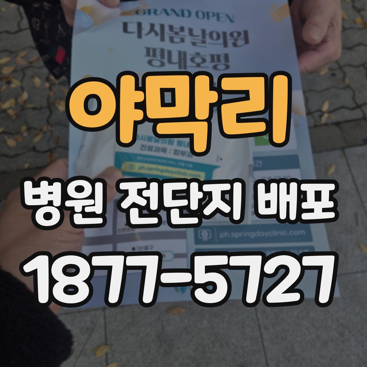 야막리 병원 전단지 배포