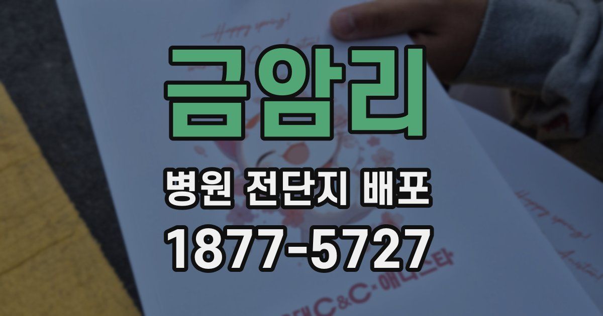 금암리 병원 전단지 배포