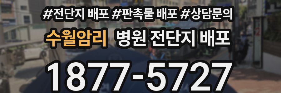 수월암리 병원 전단지 배포