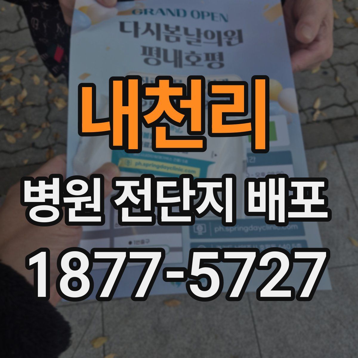 내천리 병원 전단지 배포