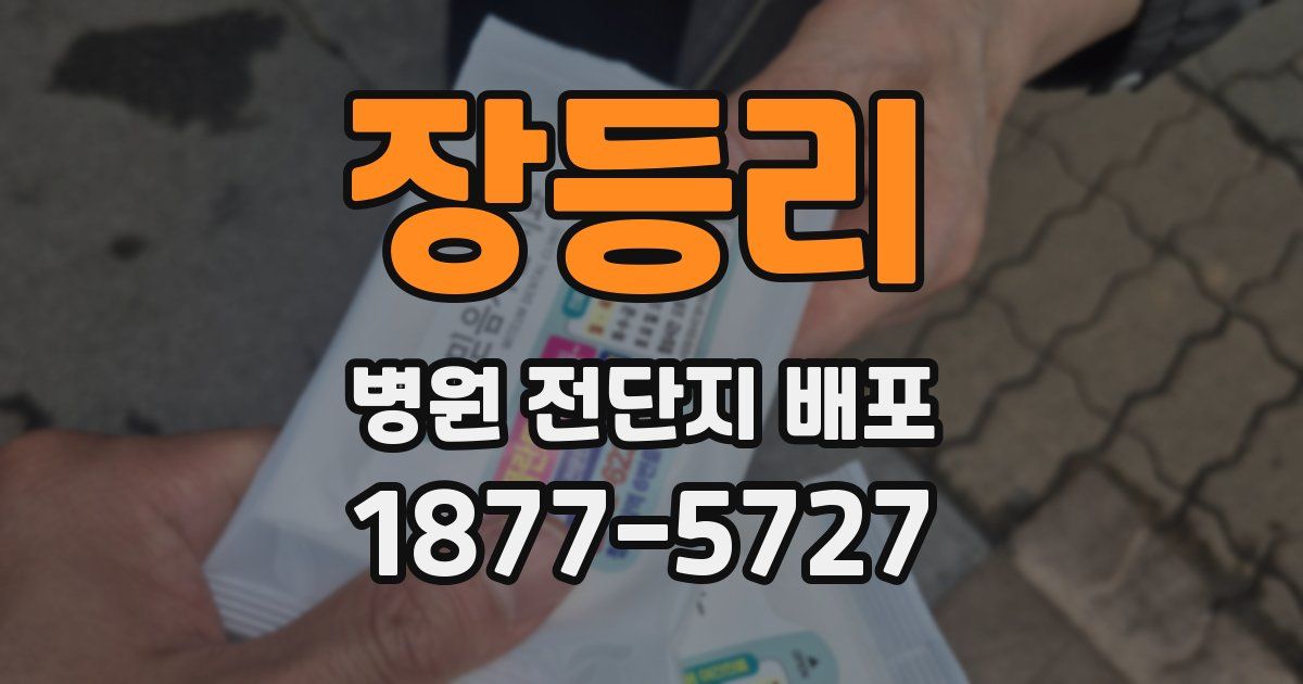 장등리 병원 전단지 배포