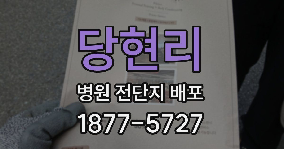 당현리 병원 전단지 배포