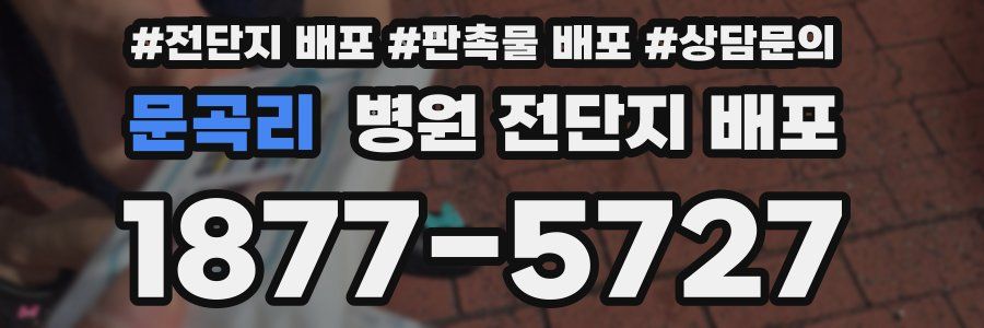 문곡리 병원 전단지 배포