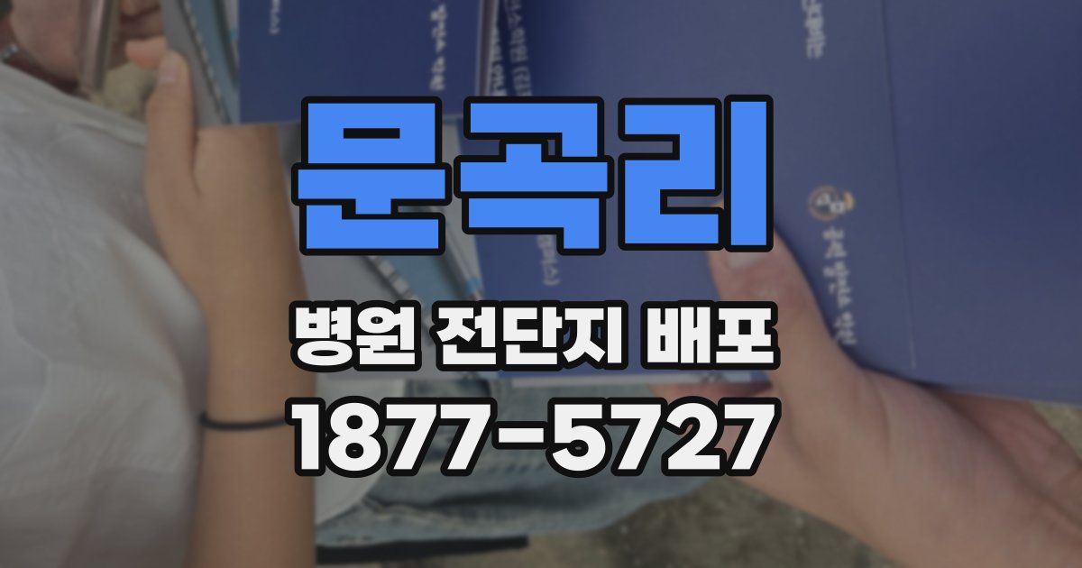 문곡리 병원 전단지 배포