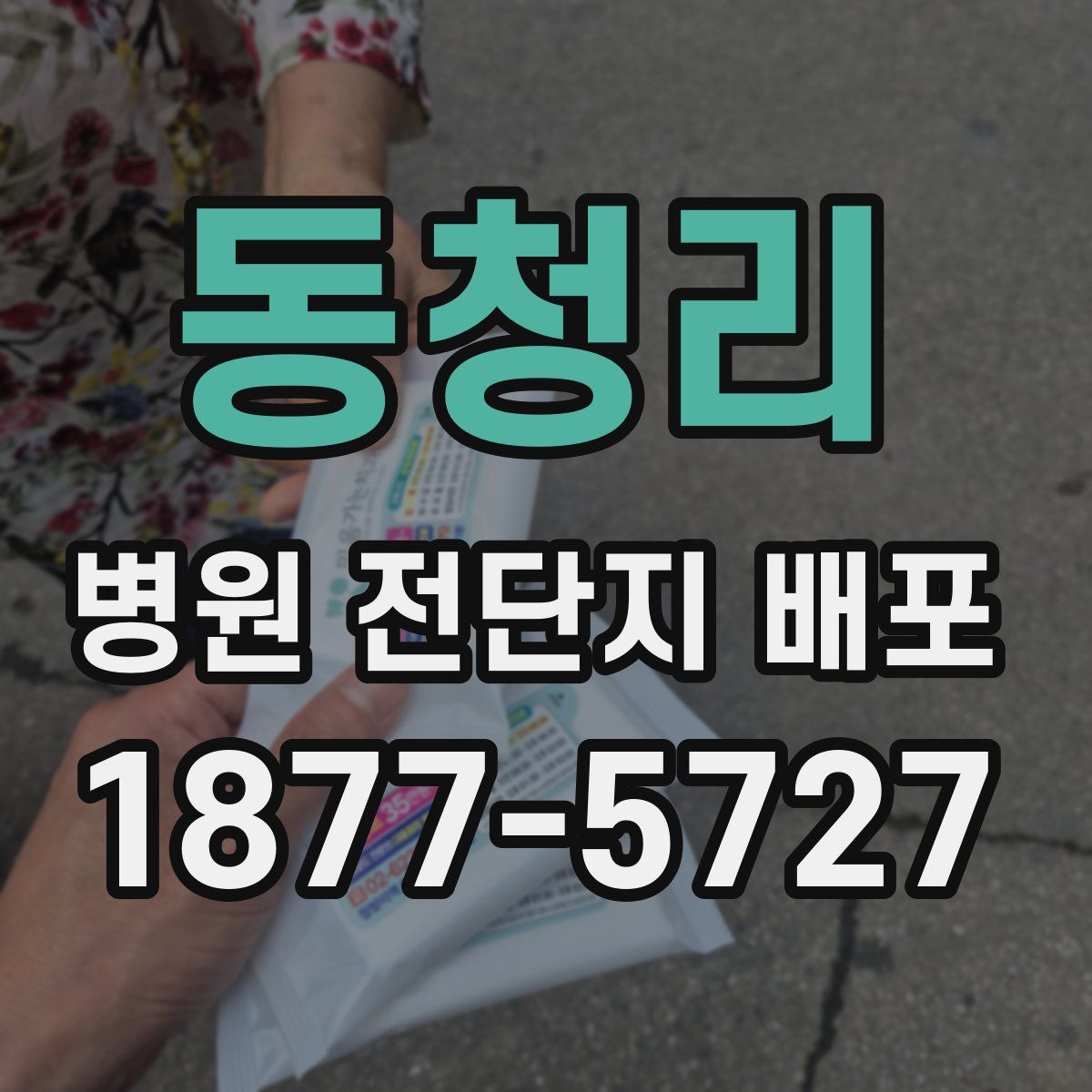 동청리 병원 전단지 배포