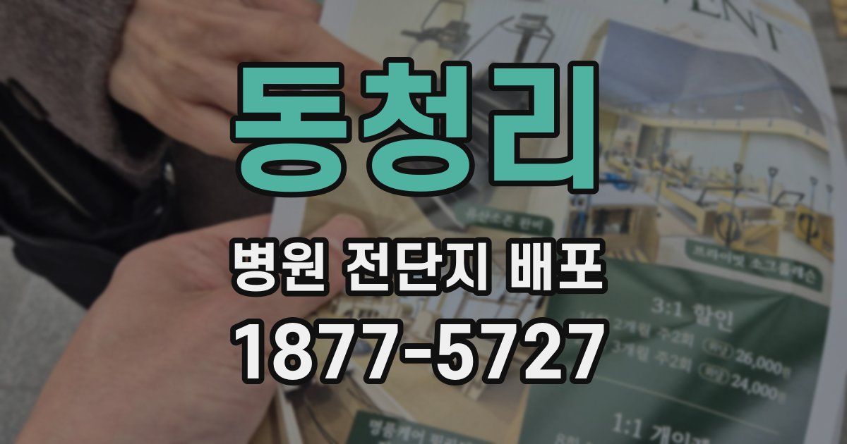동청리 병원 전단지 배포