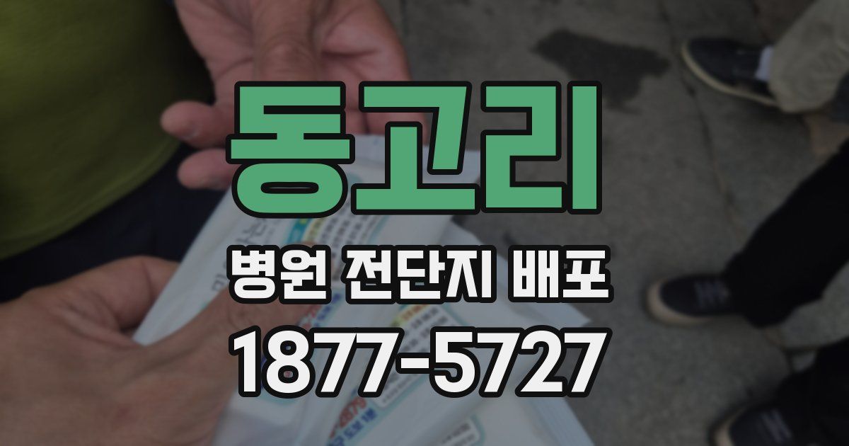 동고리 병원 전단지 배포