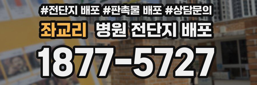 좌교리 병원 전단지 배포
