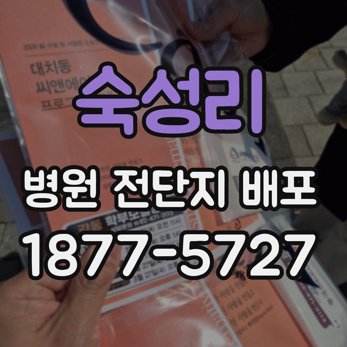 숙성리 병원 전단지 배포