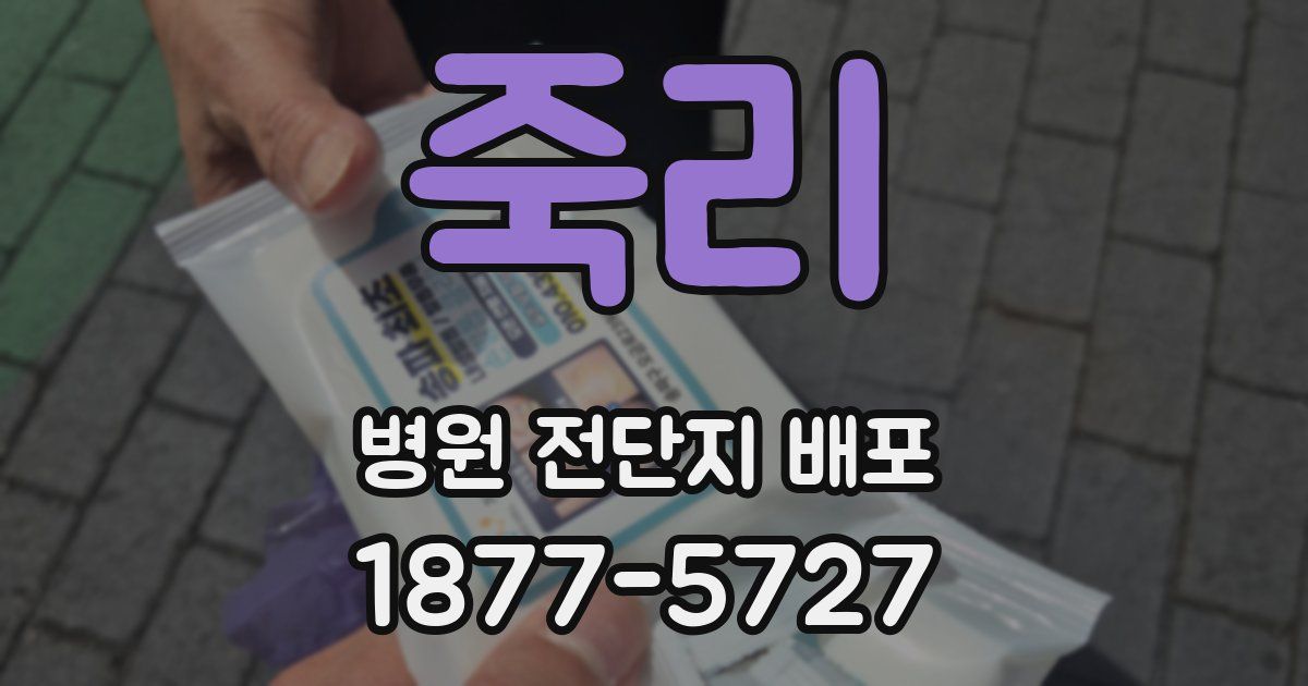 죽리 병원 전단지 배포