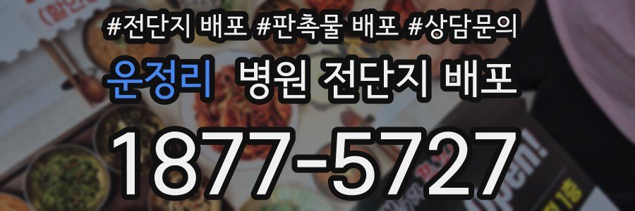 운정리 병원 전단지 배포