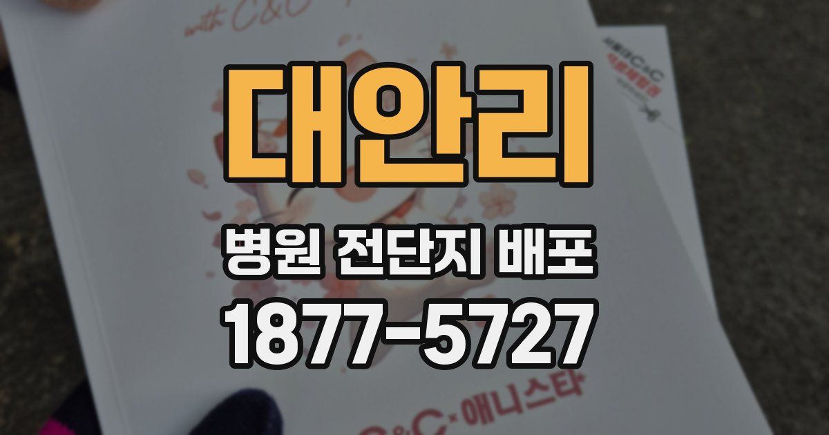 대안리 병원 전단지 배포