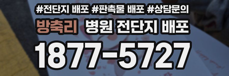 방축리 병원 전단지 배포