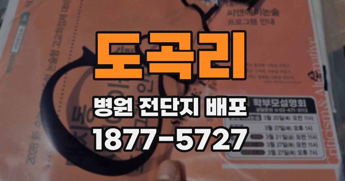 도곡리 병원 전단지 배포