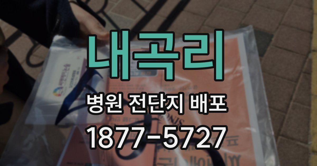 내곡리 병원 전단지 배포