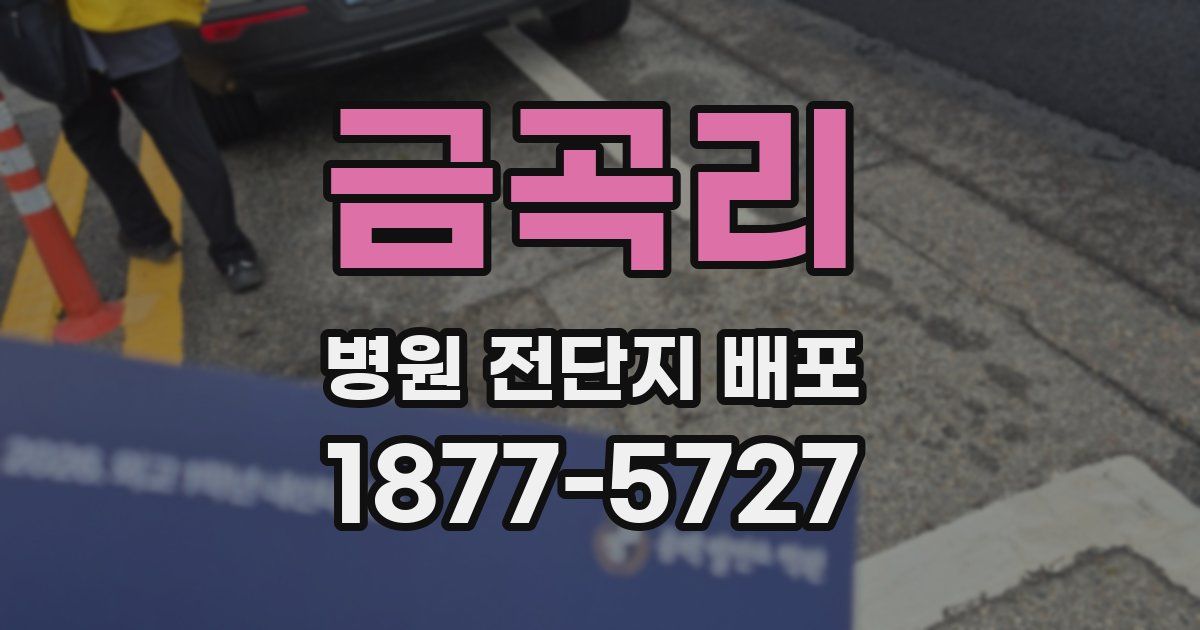 금곡리 병원 전단지 배포