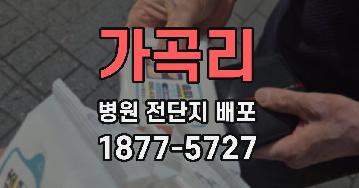 가곡리 병원 전단지 배포