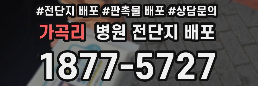 가곡리 병원 전단지 배포