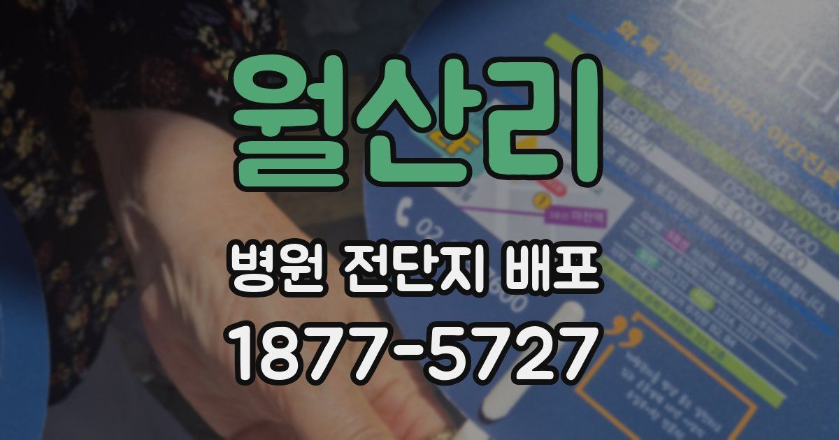 월산리 병원 전단지 배포