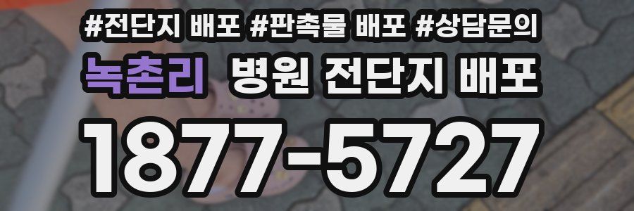 녹촌리 병원 전단지 배포