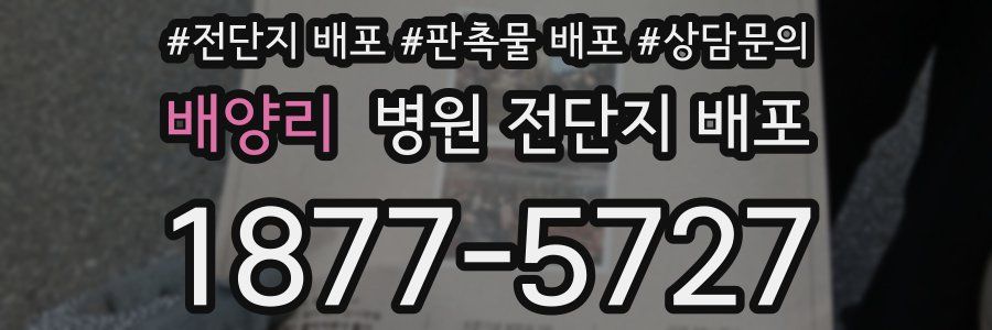 배양리 병원 전단지 배포