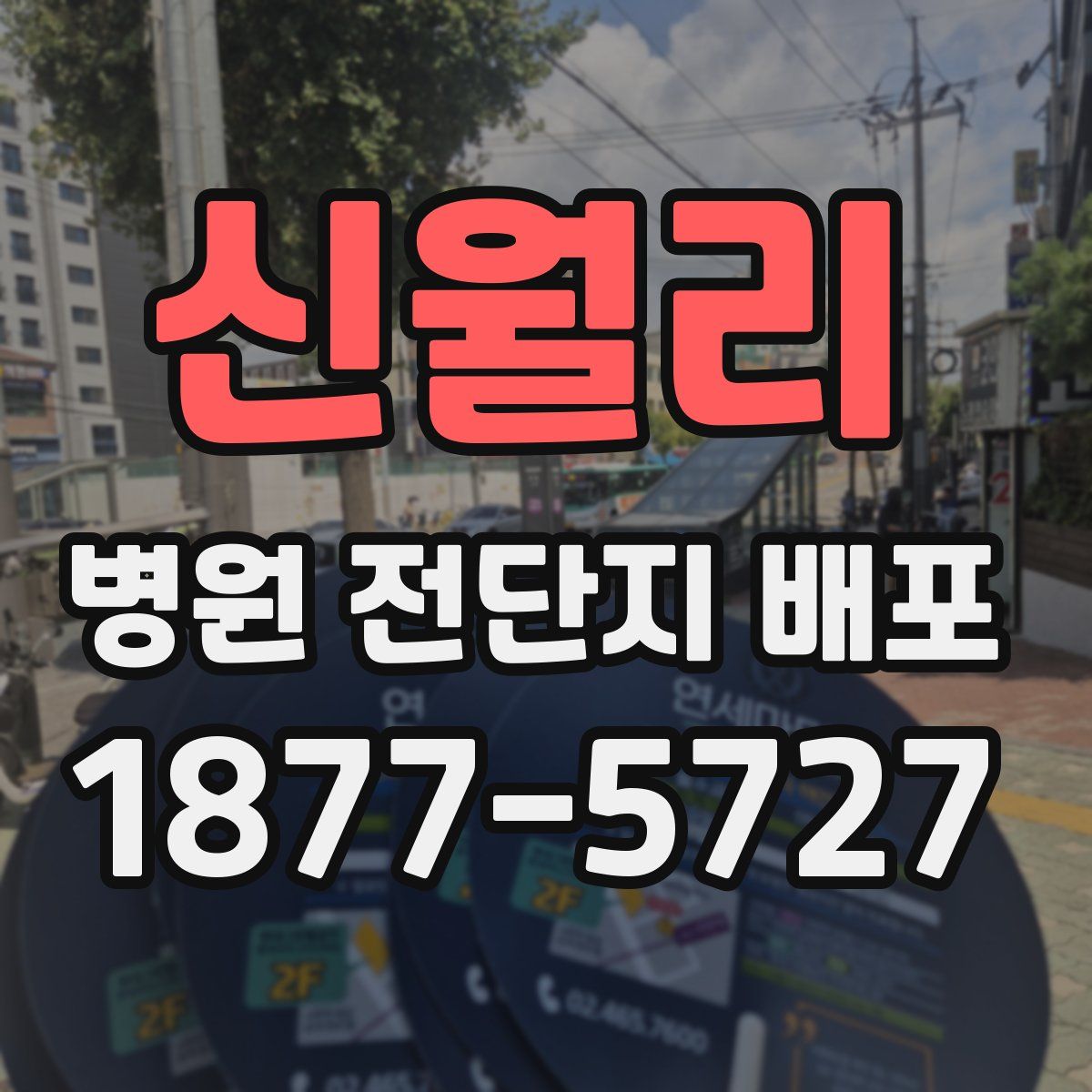 신월리 병원 전단지 배포