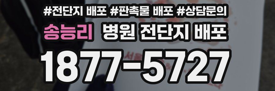 송능리 병원 전단지 배포