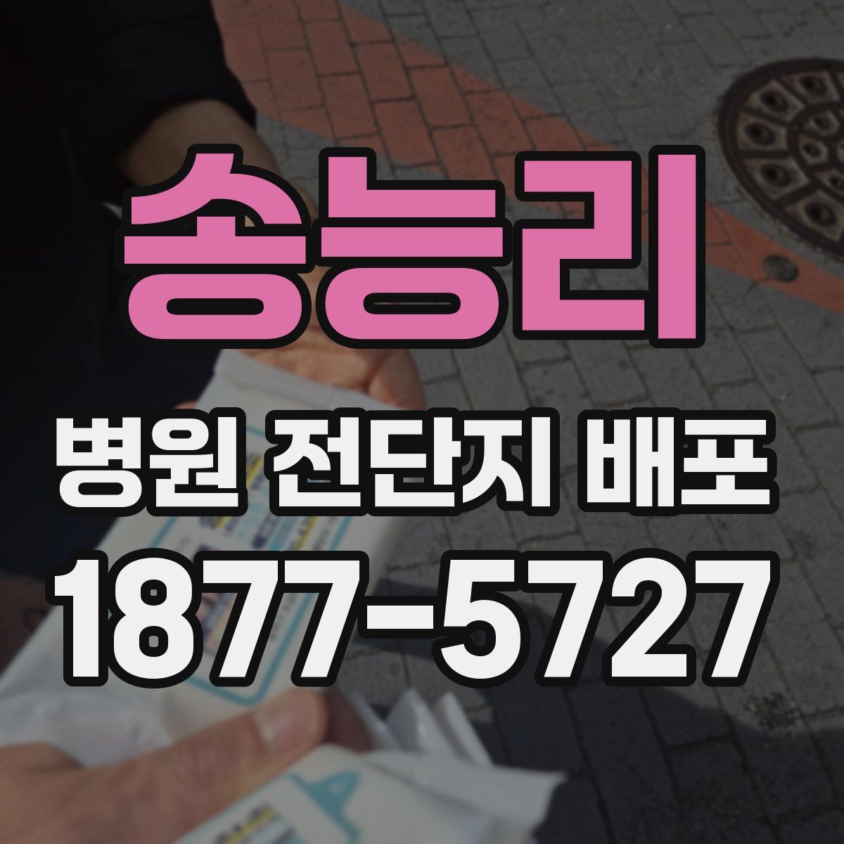 송능리 병원 전단지 배포