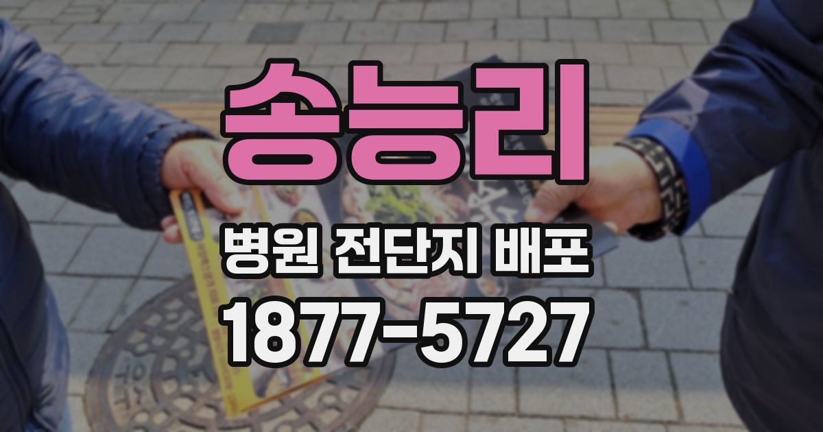 송능리 병원 전단지 배포