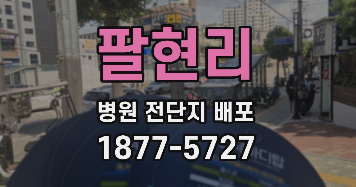 팔현리 병원 전단지 배포