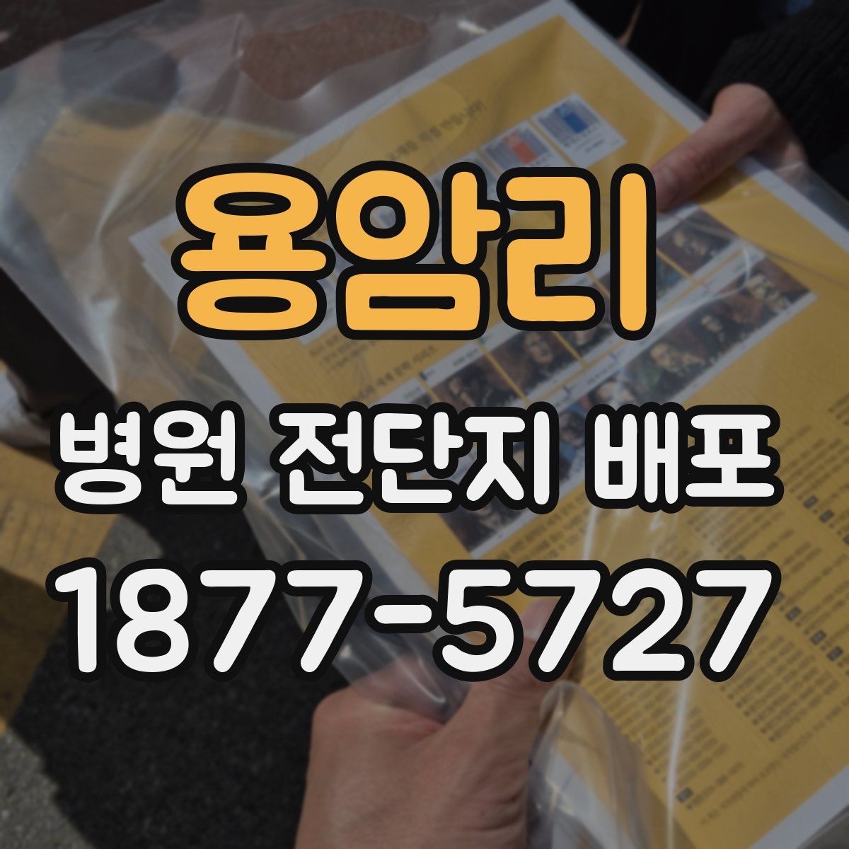 용암리 병원 전단지 배포