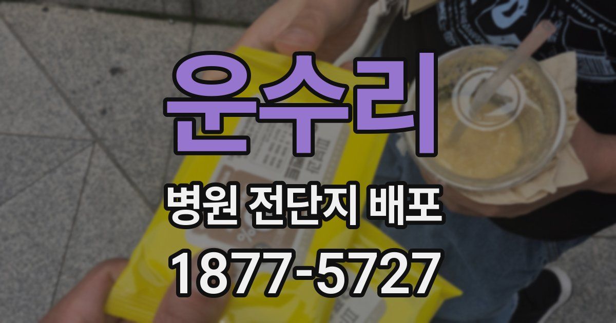 운수리 병원 전단지 배포