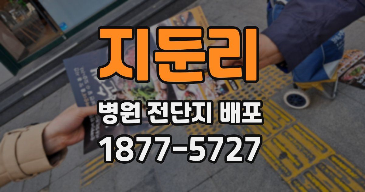 지둔리 병원 전단지 배포