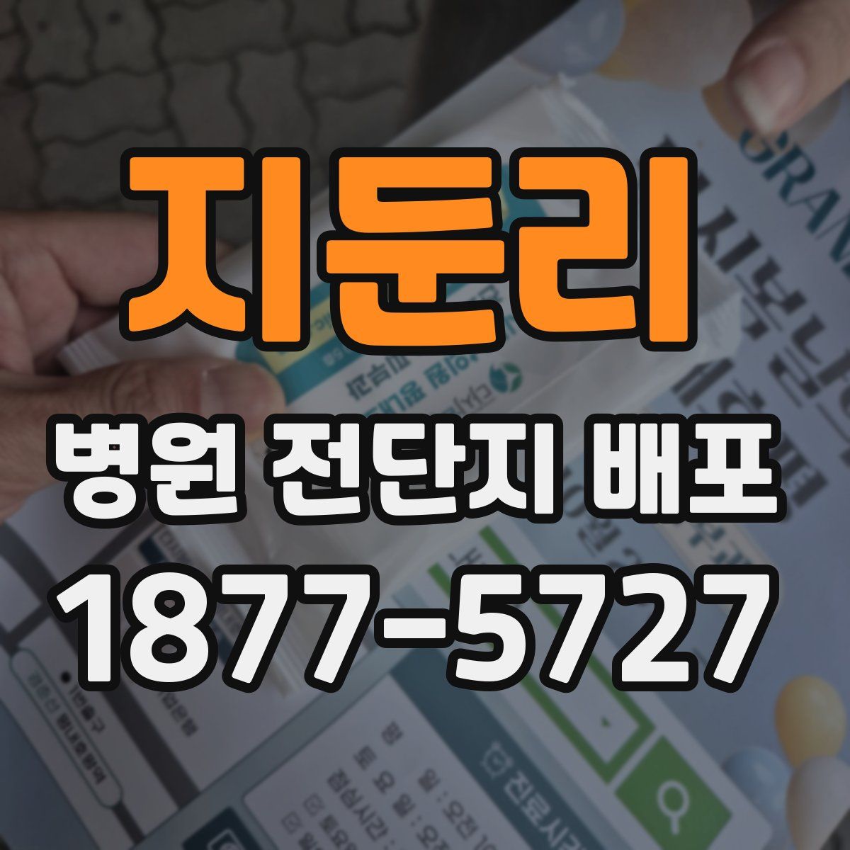 지둔리 병원 전단지 배포