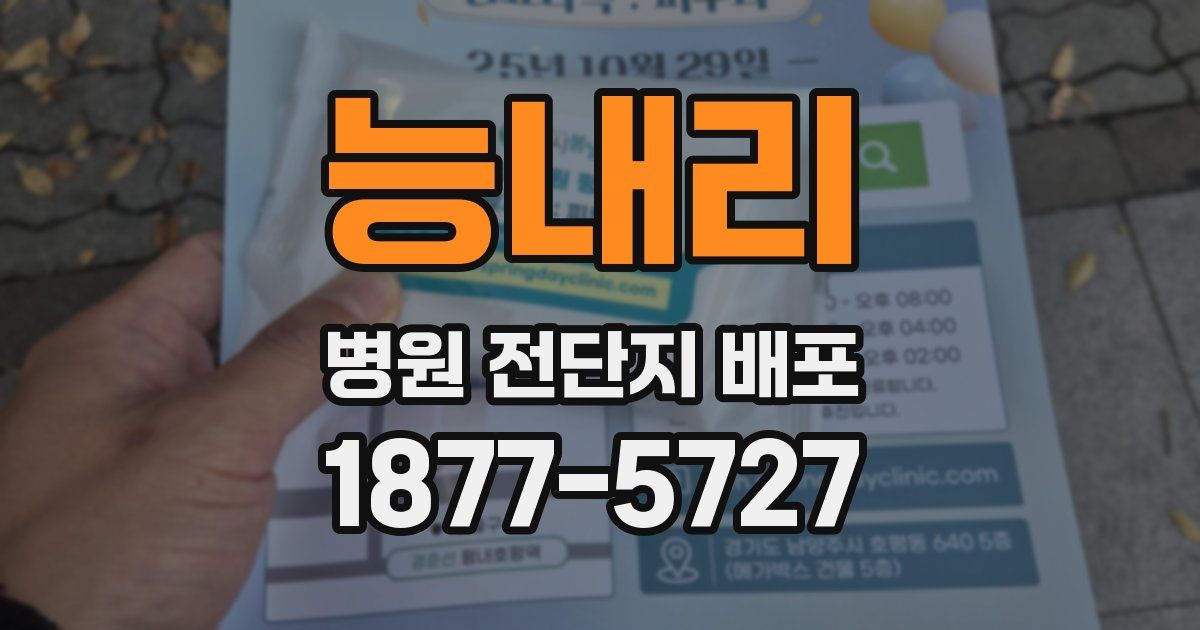 능내리 병원 전단지 배포