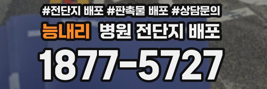 능내리 병원 전단지 배포
