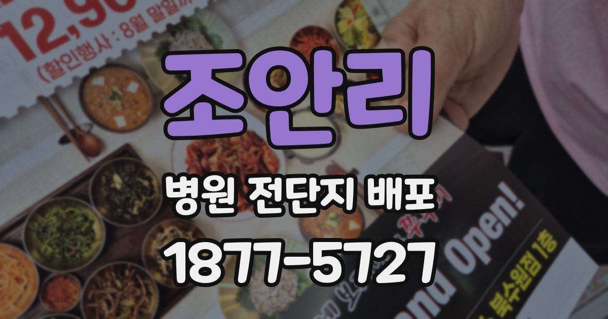 조안리 병원 전단지 배포