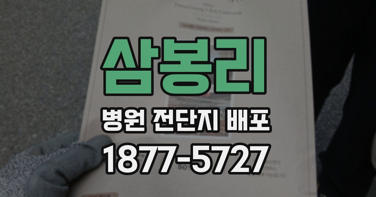 삼봉리 병원 전단지 배포