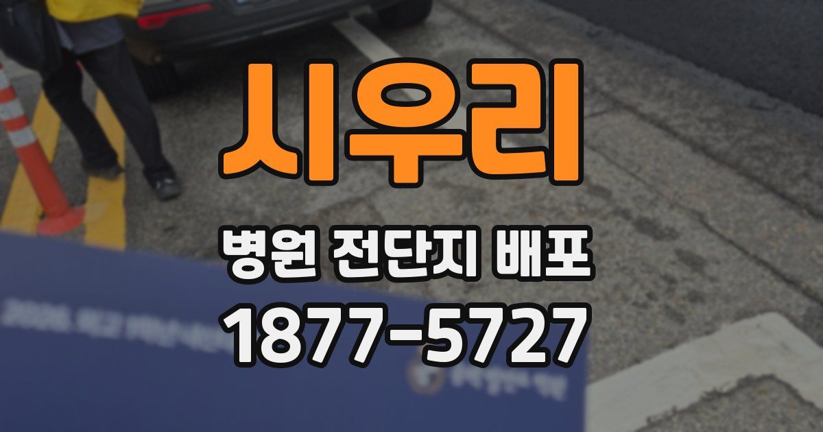 시우리 병원 전단지 배포
