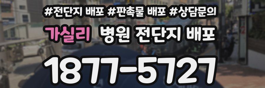 가실리 병원 전단지 배포