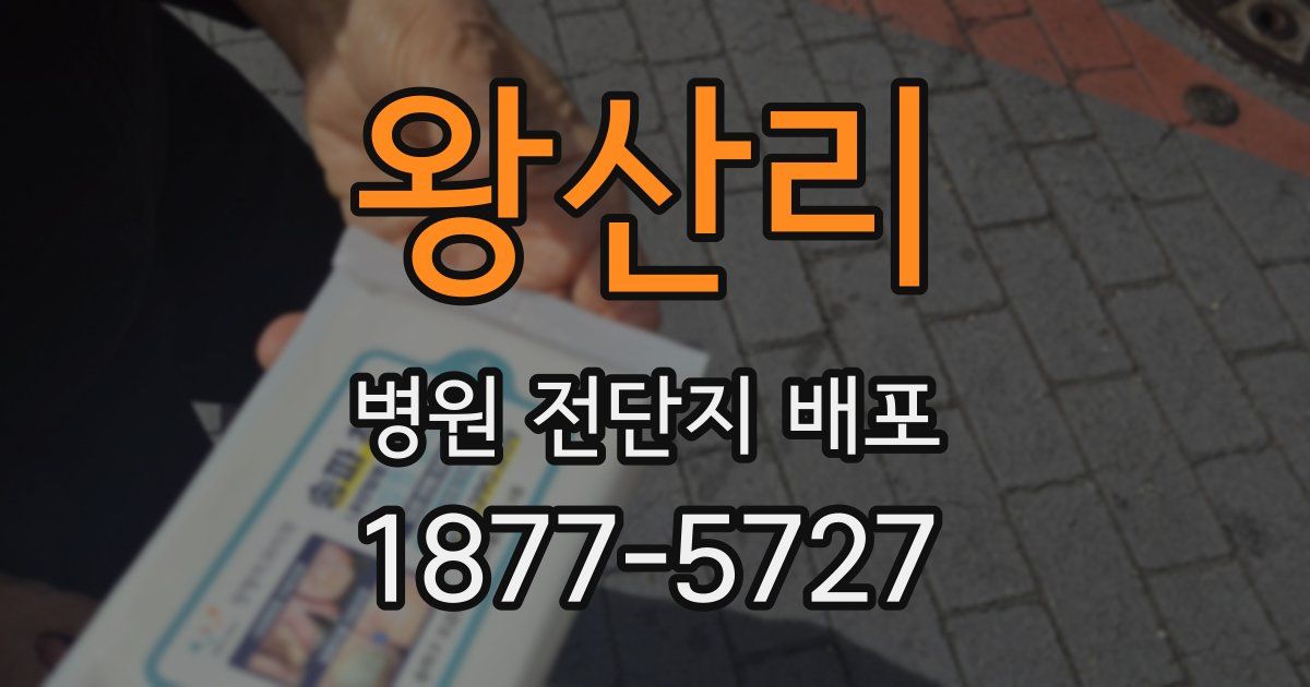 왕산리 병원 전단지 배포