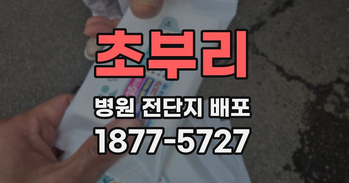초부리 병원 전단지 배포