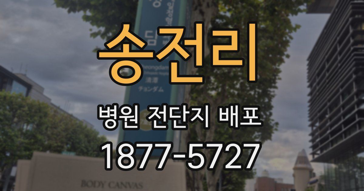 송전리 병원 전단지 배포