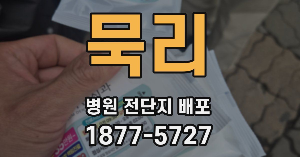 묵리 병원 전단지 배포