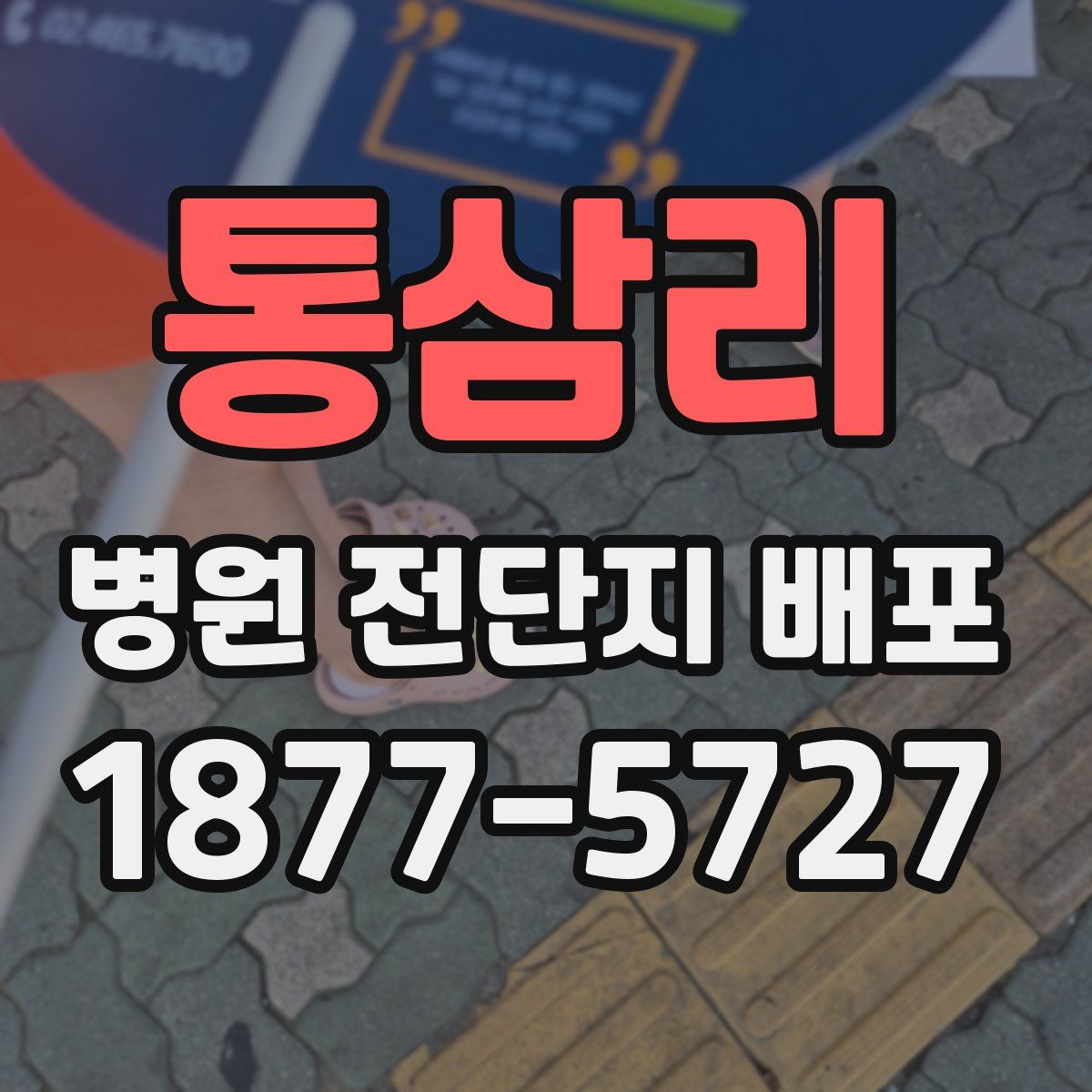 통삼리 병원 전단지 배포