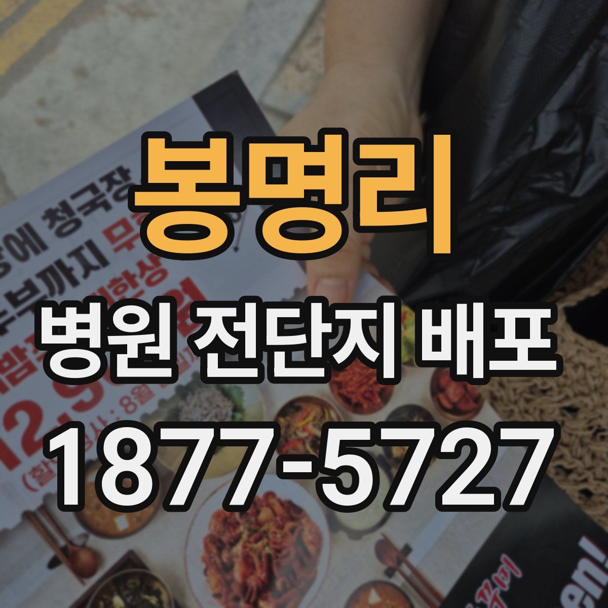 봉명리 병원 전단지 배포