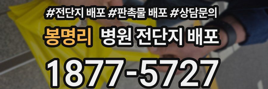봉명리 병원 전단지 배포
