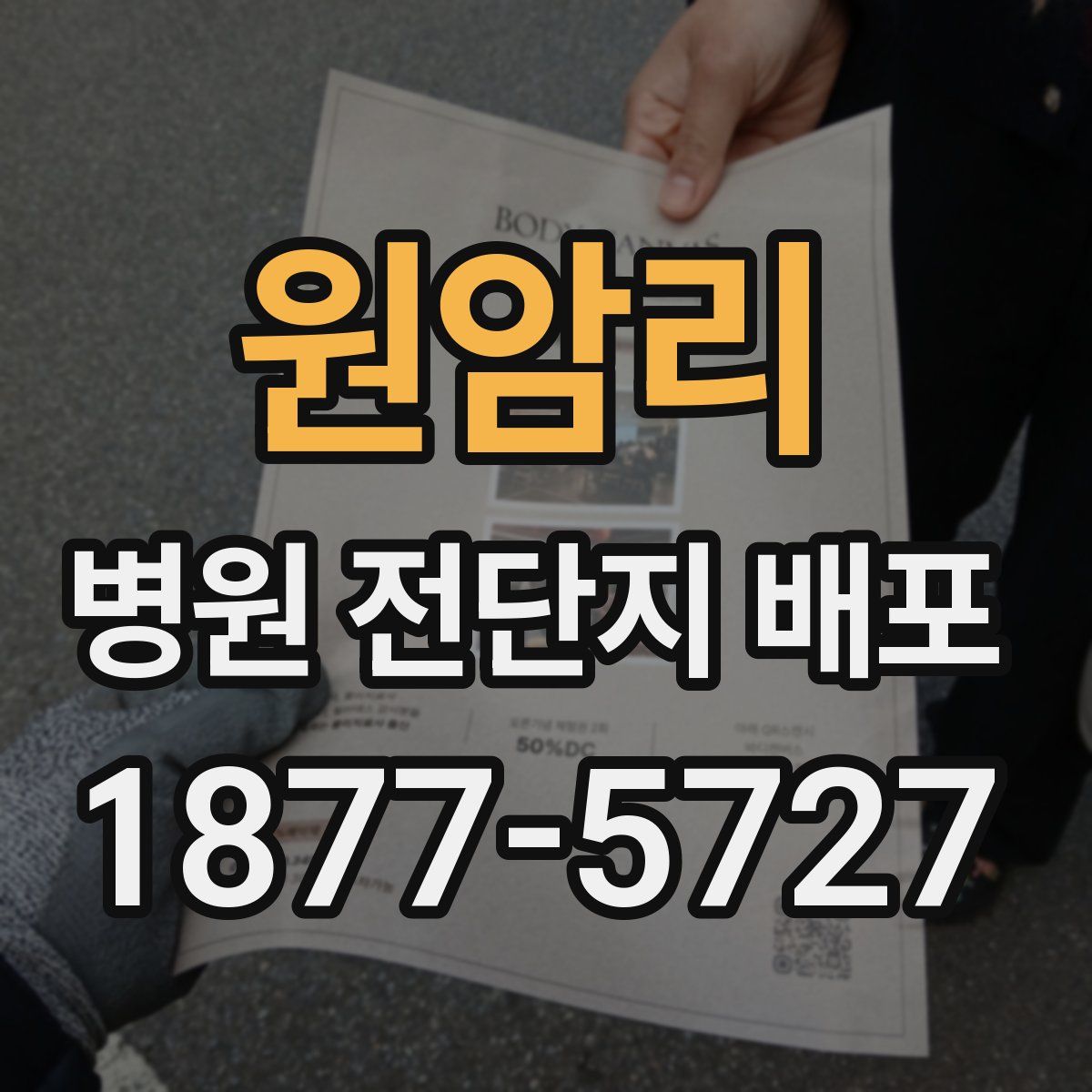 원암리 병원 전단지 배포