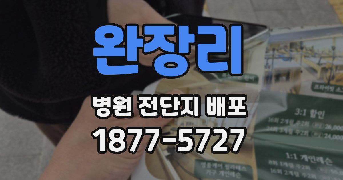 완장리 병원 전단지 배포
