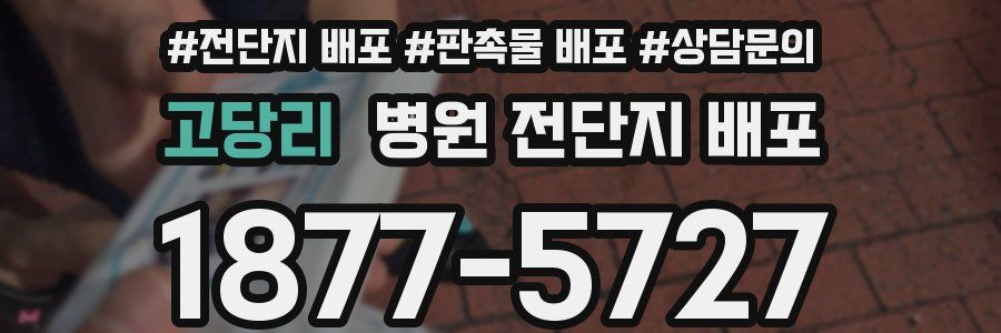 고당리 병원 전단지 배포